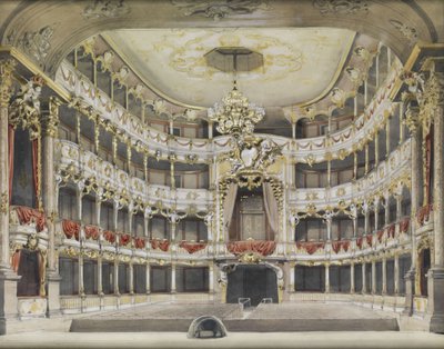 Interior of the Residence Theater in Munich (Cuvilliés Theater) by Unbekannt Unbekannt